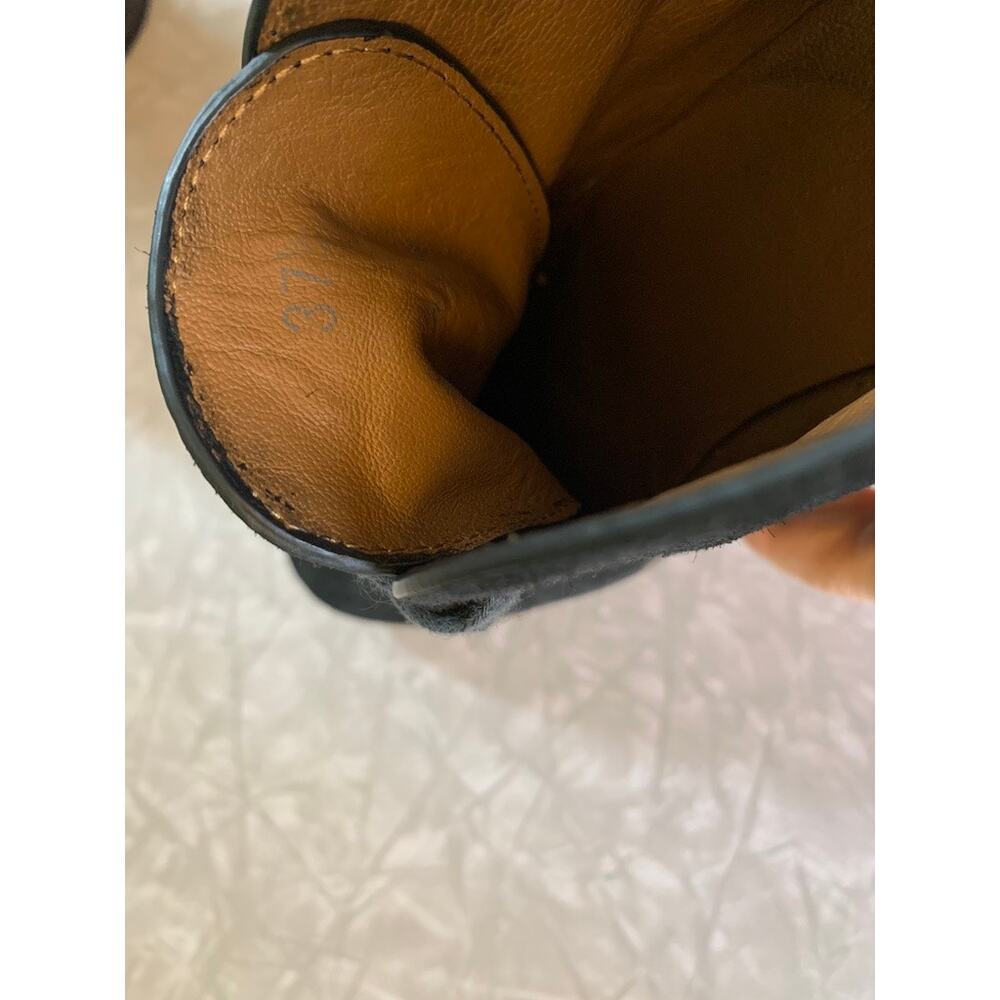 See by Chloe Black Suede Low Heel Crepe Sole Desert Boots Booties Size 7.5 - Picture 5 of 6